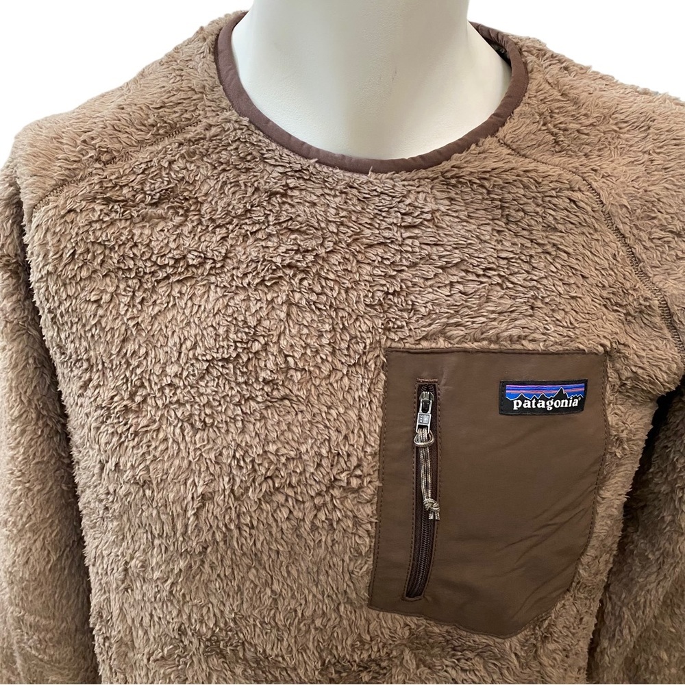 New Patagonia Men's Brown Los Gatos Fleece Sweater 2 Zipper Pockets Size M - Picture 2 of 9